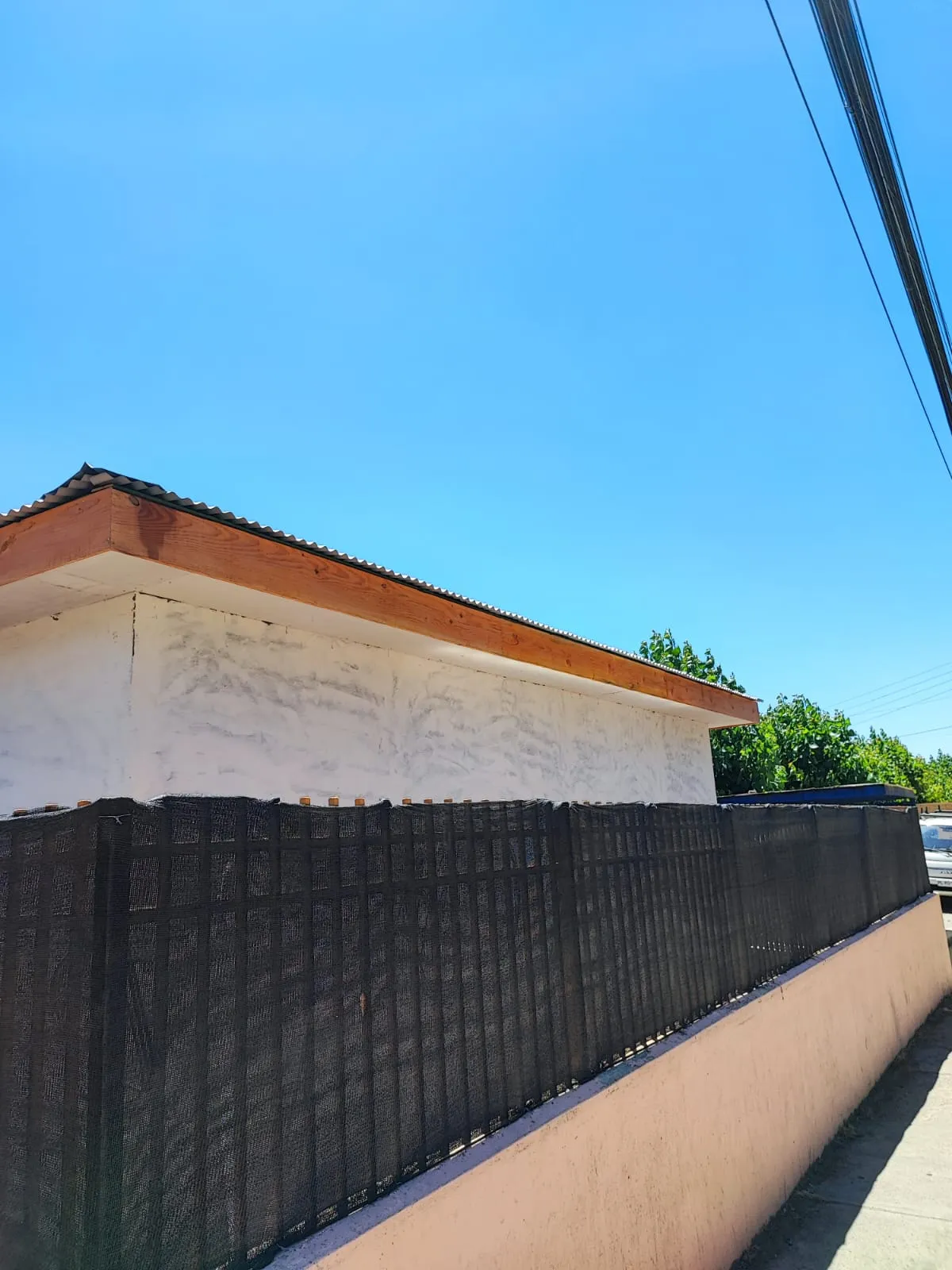 Fachada estucada y pintada